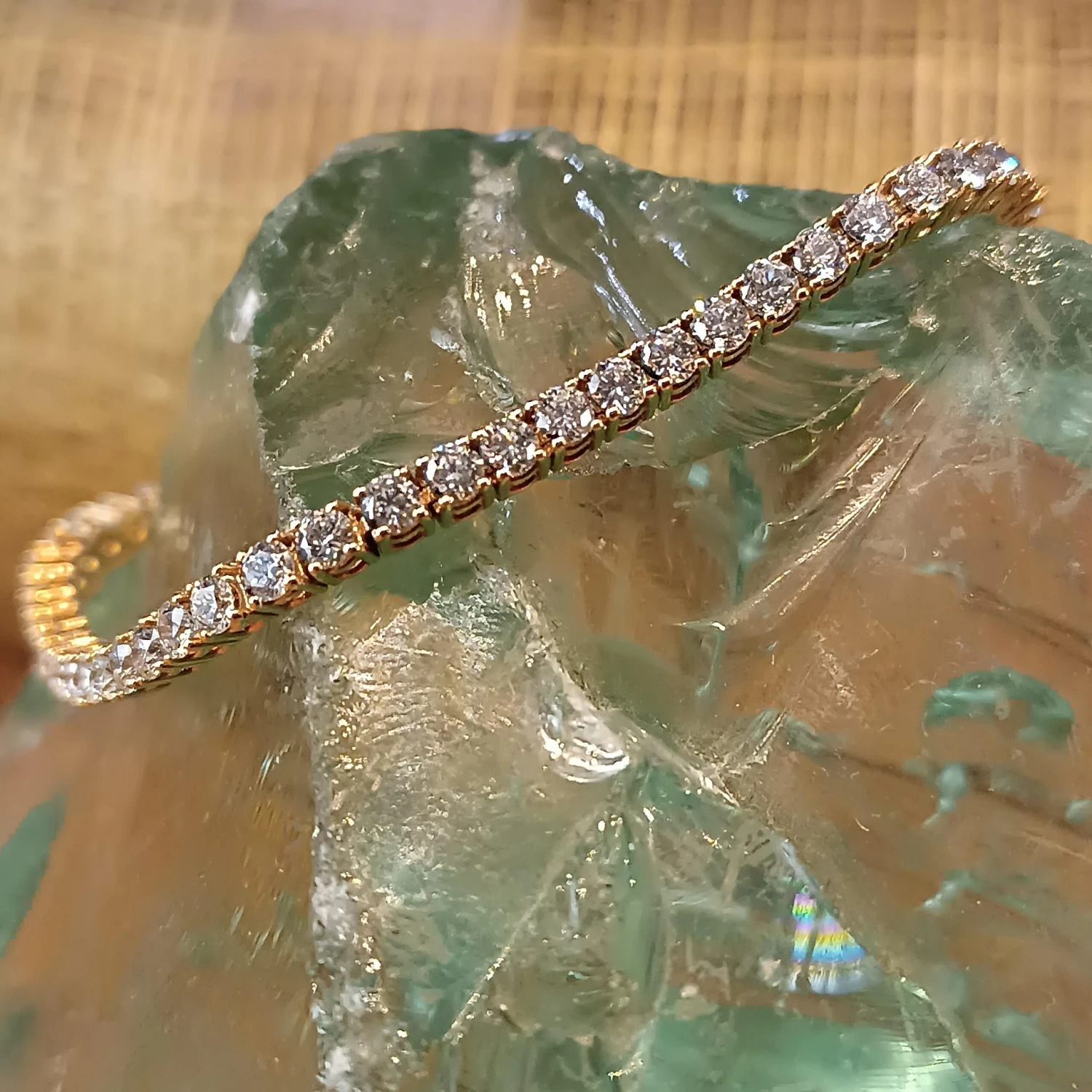 5.71 Carat VS G Color Diamonds Total Stones 57 Rose Gold Tennis Bracelet 4 5.71 Carat VS G Color Diamonds Total Stones 57 Rose Gold Tennis Bracelet – Image 2