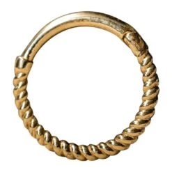 Unknown Gold Septum Jewelry, 14k Gold Nose Ring, Daith Piercing Helix Cartilage Piercing