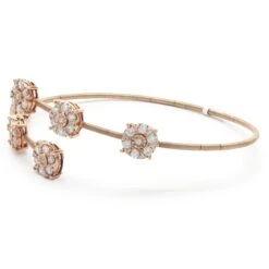 Unknown 14 Karat Rose Gold Diamond Bypass Bracelet -Mode Bijouterie Magasin 170 1652 4 master