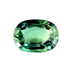 0.93ct Natural Vivid Blue Green Australian Sapphire Oval Cut Gem VVS