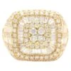 Unknown 3.69Ct Natural Diamond 14K Solid Yellow Gold Men's Ring -Mode Bijouterie Magasin 17443602 datamatics