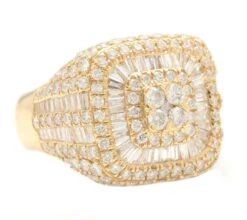 Unknown 3.69Ct Natural Diamond 14K Solid Yellow Gold Men's Ring -Mode Bijouterie Magasin 1752 2 master