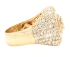 Unknown 3.69Ct Natural Diamond 14K Solid Yellow Gold Men's Ring -Mode Bijouterie Magasin 1752 3 master