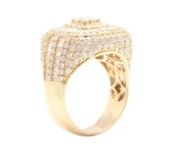 Unknown 3.69Ct Natural Diamond 14K Solid Yellow Gold Men's Ring -Mode Bijouterie Magasin 1752 4 master