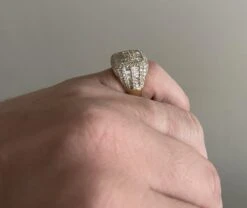 Unknown 3.69Ct Natural Diamond 14K Solid Yellow Gold Men's Ring -Mode Bijouterie Magasin 1752 7 master