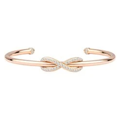Tiffany & Co. Tiffany Infinity Cuff, 0.39ctw Round Diamond 'D-F, VS-VVS' In 18kt Rose Gold