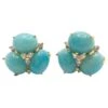 Stunning Triple Oval Amazonite Vermeil Earrings