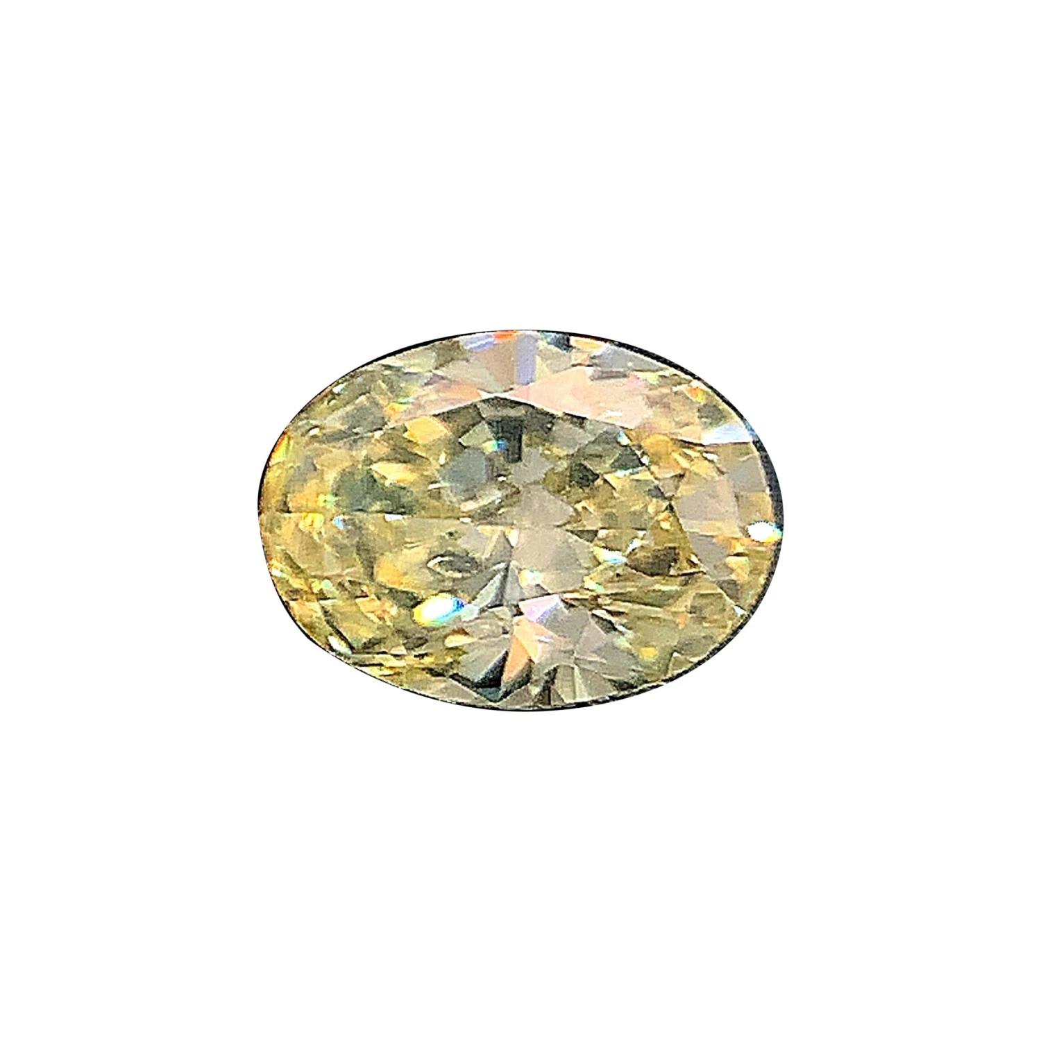 GIA Certificated Natural Fancy Light Yellow Diamond Oval Brilliant, 0.61cts, Si1 3 GIA Certificated Natural Fancy Light Yellow Diamond Oval Brilliant, 0.61cts, Si1