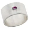 Ruby Sterling Silver Wide Ring 2 Ruby Sterling Silver Wide Ring -Mode Bijouterie Magasin 18227922 datamatics