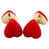 Berca Red Heart Shaped Hand Enamelled Sterling Silver Gold Plated Cufflinks 2 Berca Red Heart Shaped Hand Enamelled Sterling Silver Gold Plated Cufflinks -Mode Bijouterie Magasin 18343642 datamatics