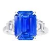 6.60 Carat Emerald Blue Sapphire And Diamond Platinum Ring 1 6.60 Carat Emerald Blue Sapphire And Diamond Platinum Ring -Mode Bijouterie Magasin 18384692 datamatics