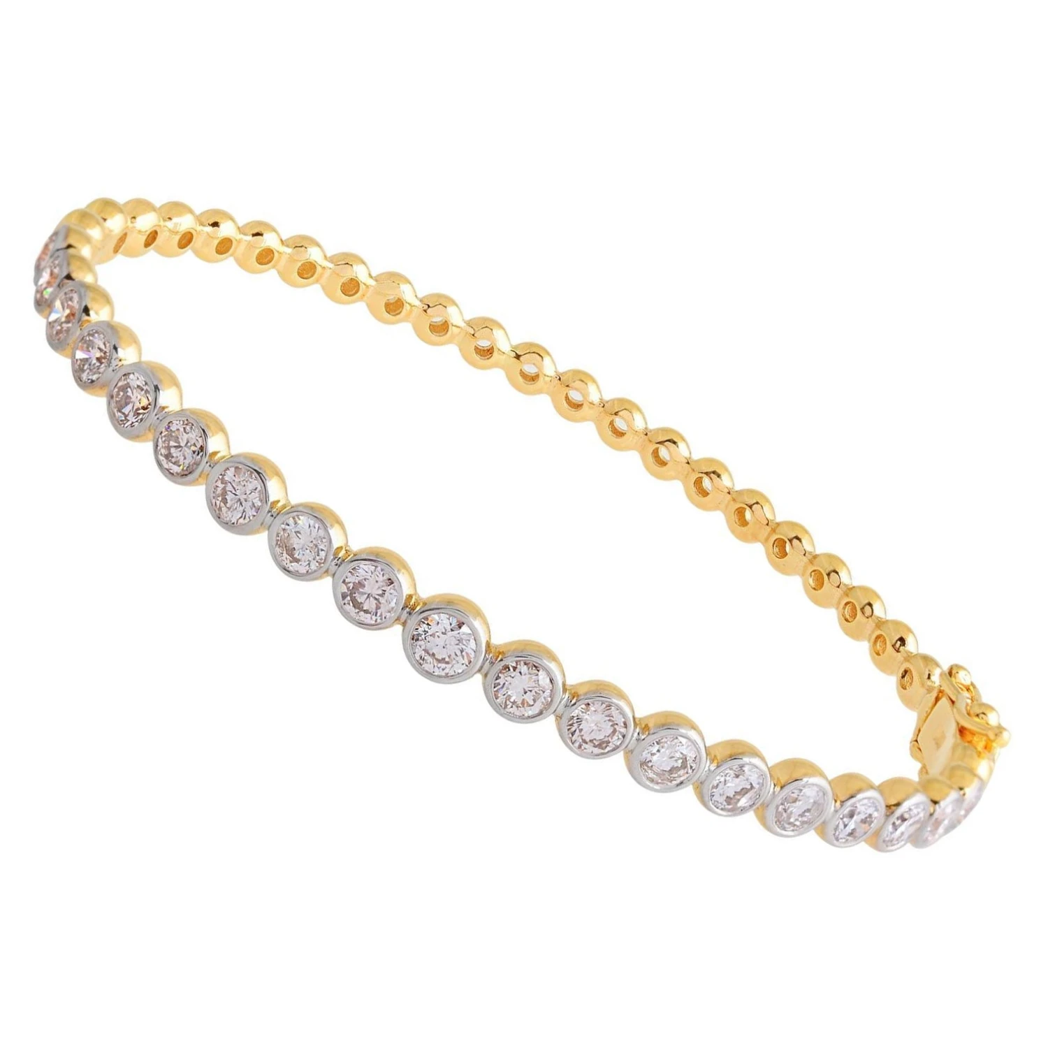 2.50 Carat Single Line Natural Diamond Bracelet Solid 14k Yellow Gold Jewelry 3 2.50 Carat Single Line Natural Diamond Bracelet Solid 14k Yellow Gold Jewelry
