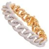 12.75 Carat SI/HI Diamond Pave Cuban Link Chain Bracelet 14 Karat Yellow Gold -Mode Bijouterie Magasin 18846282 datamatics