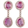 5.30 Carat Pink Sapphire And Diamond Earring Studded In 18 Karat Rose Gold 1 5.30 Carat Pink Sapphire And Diamond Earring Studded In 18 Karat Rose Gold -Mode Bijouterie Magasin 18878912 datamatics
