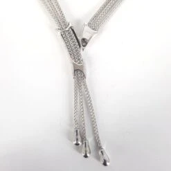 Unknown 18 Carat White Gold Wheat Link Necklace 11 Unknown 18 Carat White Gold Wheat Link Necklace -Mode Bijouterie Magasin 18CT WHITE GOLD WHEAT LINK NECKLACE 10 master