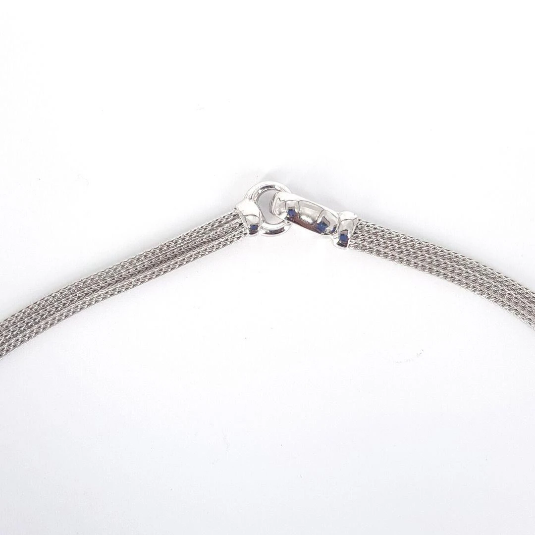 Unknown 18 Carat White Gold Wheat Link Necklace 8 Unknown 18 Carat White Gold Wheat Link Necklace – Image 6