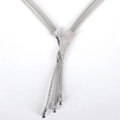 Unknown 18 Carat White Gold Wheat Link Necklace 10 Unknown 18 Carat White Gold Wheat Link Necklace -Mode Bijouterie Magasin 18CT WHITE GOLD WHEAT LINK NECKLACE 9 master