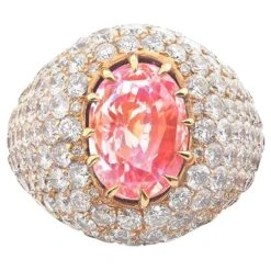 Emilio Jewelry Certified Padparascha Sapphire Ring