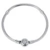 Orloff Of Denmark - 925 Sterling Silver Bracelet - Floral Shape, Cubic Zirconia