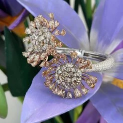 Lugano 30 Carat Mixed And Round Brilliant Colored Diamond Cuff -Mode Bijouterie Magasin 19252 c master