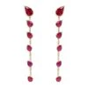 Pear Shaped Ruby Dangle Earrings In 18k Yellow Gold -Mode Bijouterie Magasin 19339292 datamatics