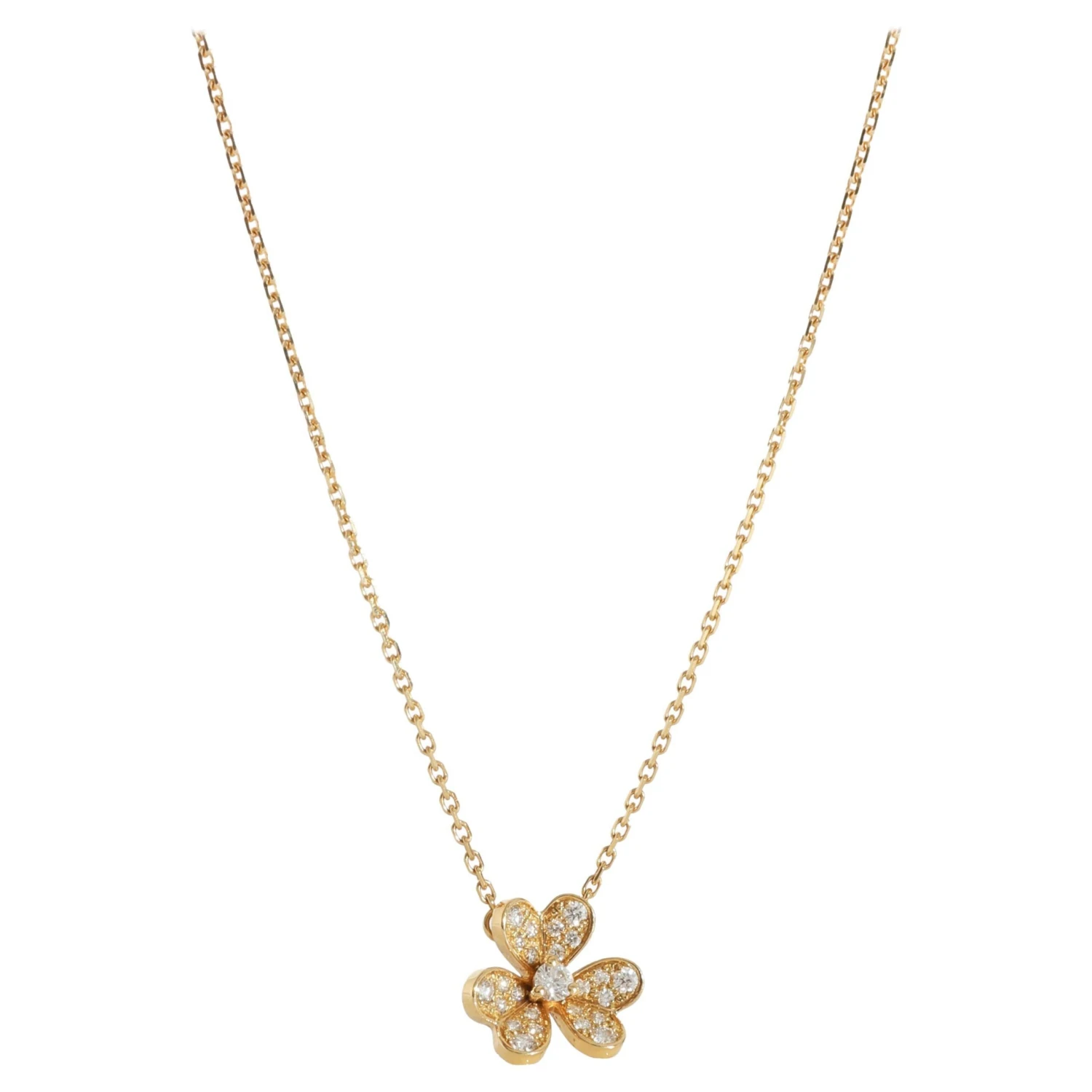 Van Cleef & Arpels Frivole Diamond Pendant In 18k Yellow Gold 0.21 Ctw 3 Van Cleef & Arpels Frivole Diamond Pendant In 18k Yellow Gold 0.21 Ctw