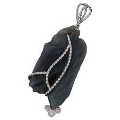 Australian Opal Horse 18 Karat White Gold Diamonds Pendant Necklace