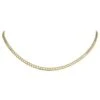 Unknown 14 Karat Yellow Gold Thin Flat Curb Link Chain Necklace