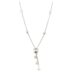Bvlgari Bvulgari B.Zero 1 18k White Gold & Diamond Lariat Necklace