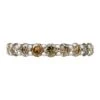 $1 NO RESERVE - 2.22ct Fancy Diamonds 3/4 Eternity Band, 14K White Gold Ring -Mode Bijouterie Magasin 19443402 datamatics