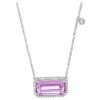 Gilin 18k White Gold Diamond Necklace With Kunzite -Mode Bijouterie Magasin 19452312 datamatics