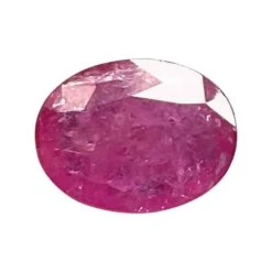 Unknown Certified 3.66 Carats Mozambique Ruby Oval Faceted Cutstone No Heat Natural Gem