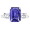 4.14 Carat Emerald Cut Purple Sapphireand Diamond Platinum Ring -Mode Bijouterie Magasin 19455022 datamatics