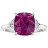 5.88 Carat Cushion Pinkish Red Sapphire And Diamond Ring -Mode Bijouterie Magasin 19466552 datamatics
