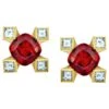 1.12 Carat Cushion Red Ruby And Diamond 18k Yellow Gold Earrings 1 1.12 Carat Cushion Red Ruby And Diamond 18k Yellow Gold Earrings -Mode Bijouterie Magasin 19483522 datamatics