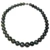 Eostre Black Tahitian Pearl Strand Necklace With 18K Clasp