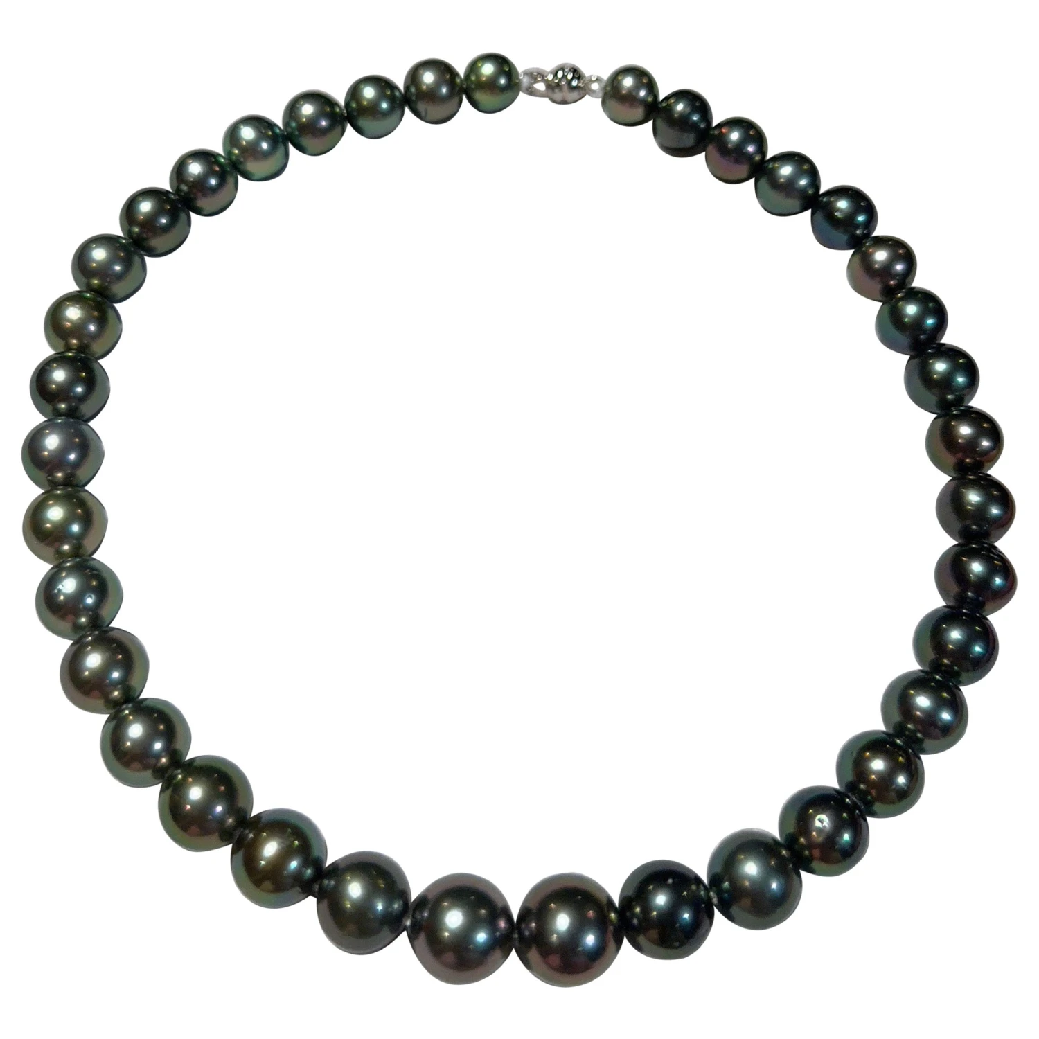 Eostre Black Tahitian Pearl Strand Necklace With 18K Clasp 3 Eostre Black Tahitian Pearl Strand Necklace With 18K Clasp