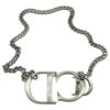 Christian Dior CHRISTIAND DIOR By JOHN GALLIANO Silver Tone CD Chain Necklace -Mode Bijouterie Magasin 19494802 datamatics