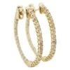 1.30 Carat Diamond Oval Hoops Earrings 14 Karat Yellow Gold -Mode Bijouterie Magasin 19497692 datamatics