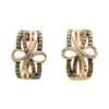 Earrings Featuring Chocolate And Vanilla Diamonds Set In 14k Strawberry Gold