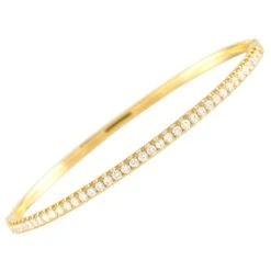 LB Exclusive 18Karat Yellow Gold 1.0Carat Diamond Bangle Bracelet