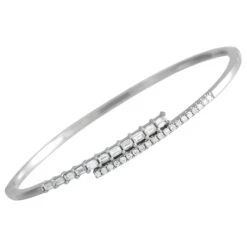 LB Exclusive 18k White Gold 0.91 Carat Diamond Bracelet