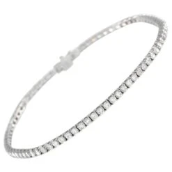 LB Exclusive 14Karat White Gold 2.23Carat Diamond Tennis Bracelet