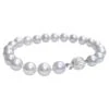 No Reserve, Metalic Grey Akoya Pearl, 14 Karat White Gold Bracelet