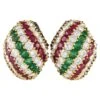 Adler 18k Yellow Gold 6.40ct Diamond Sapphire Ruby & Emerald Statement Earrings