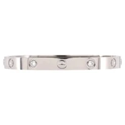 Cartier Love 4 Diamond Bracelet 18k White Gold And Diamonds