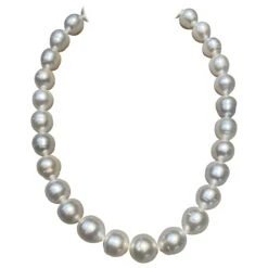 Eostre Australian South Sea Circle Pearl Strand Necklace With White Gold Clasp