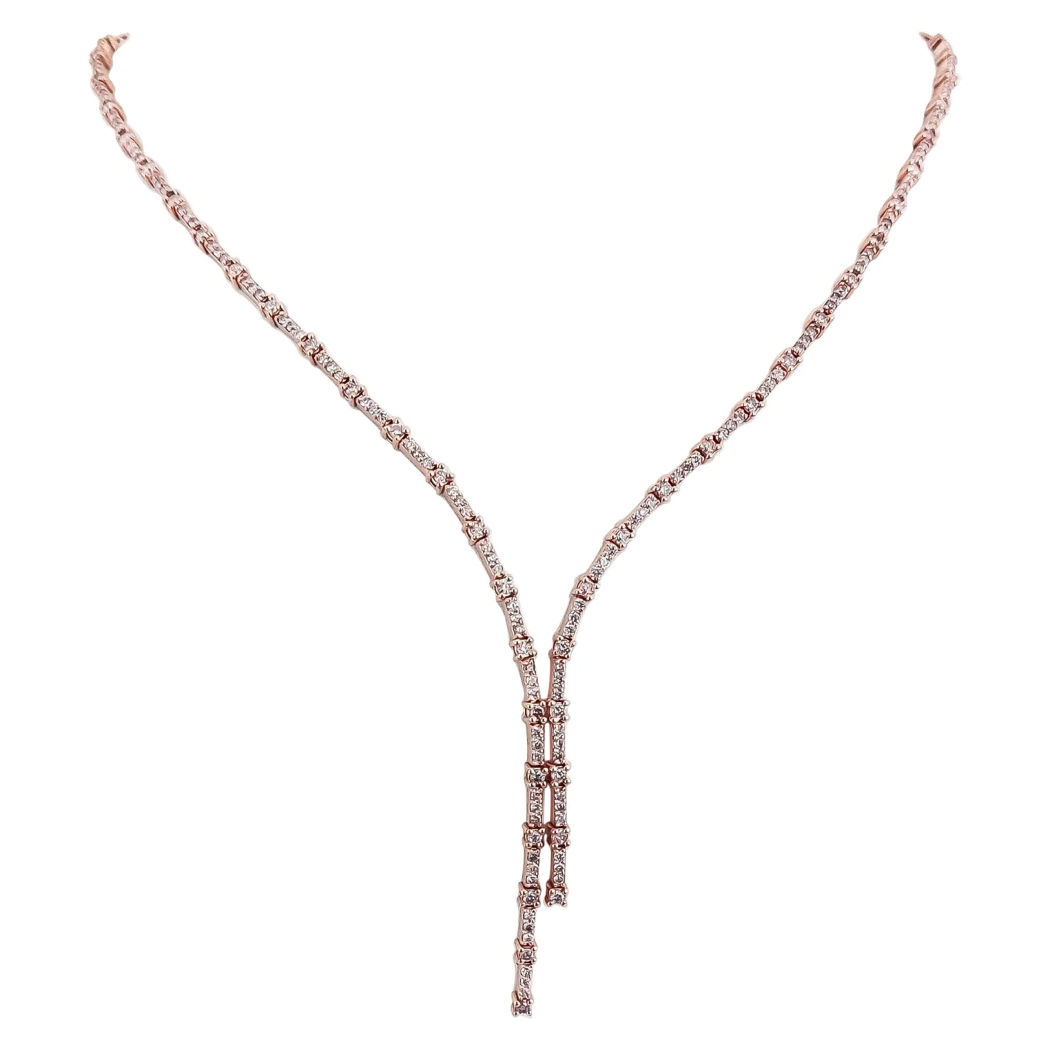 2.30 Carat Round Brilliant Pink Diamond Necklace 14k Rose Gold 3 2.30 Carat Round Brilliant Pink Diamond Necklace 14k Rose Gold