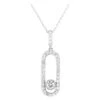 LB Exclusive 18k White Gold 0.70 Carat Diamond Pendant Necklace