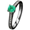 Unknown Emerald Diamonds White Gold Ring Green Natural Gem Unisex 2 Unknown Emerald Diamonds White Gold Ring Green Natural Gem Unisex -Mode Bijouterie Magasin 19530542 datamatics
